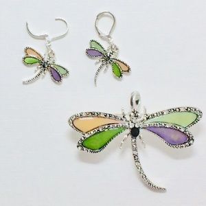 Earrings and brooch C19L